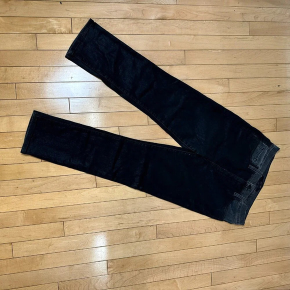 JOE'S Sedna Black Denim Coated Jeans Size 29 High Rise Straight Leg - Picture 2 of 12